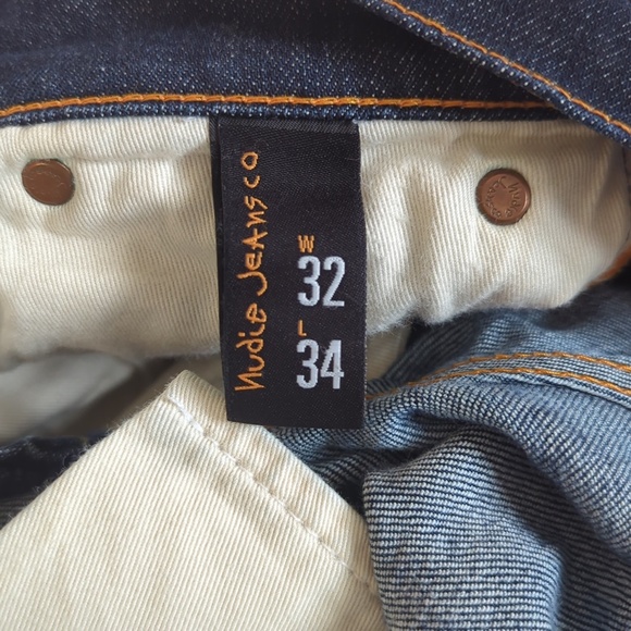 Men’s Nudie Jeans Grim Tim Dry Navy - Picture 6 of 12